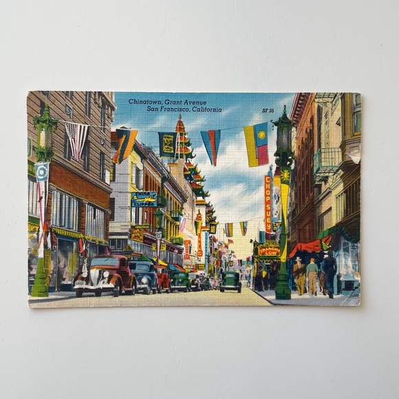 San Francisco California, Grant Avenue, Chinatown, Vintage Postcard 1953 - Picture 1 of 3